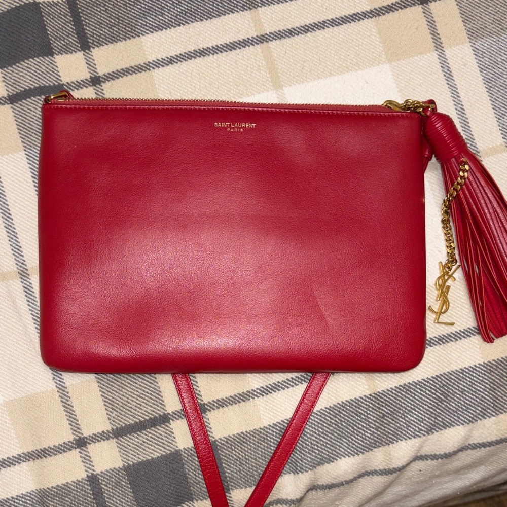 Saint Laurent Bold Red Crossbody Bag